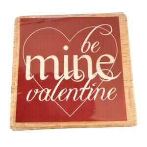 Hampton Art Studio G Janet Dunn Be Mine Valentine Rubber Stamp